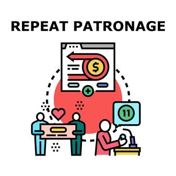 Repeat patronage customer loyalty and retention program Illustration