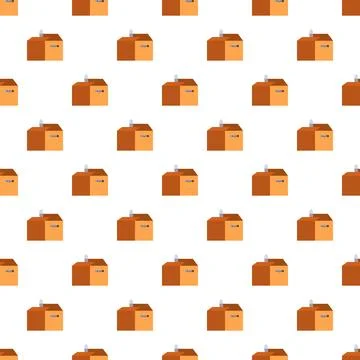 Repeat pattern of abstract house shapes with chimneys Illustrazione stock