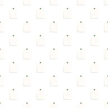 Repeat pattern with blank sticky notes and green pins Illustrazione stock