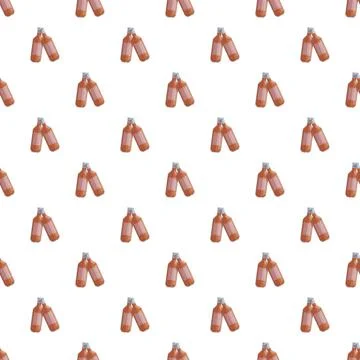 Repeat pattern featuring clinking beer bottles celebrating Illustrazione stock