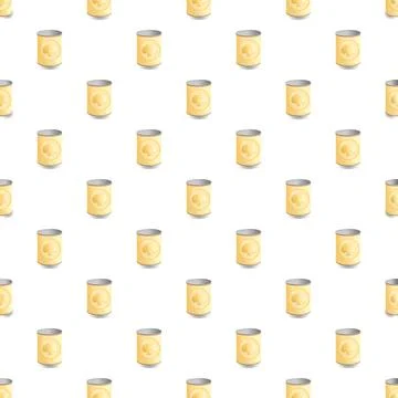 Repeat pattern featuring illustrative mushroom soup cans design Illustrazione stock