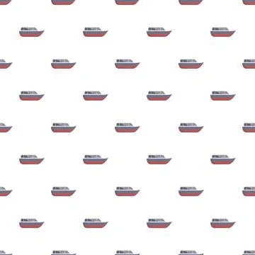 Repeat pattern featuring small motorboats in a tiling design Illustrazione stock