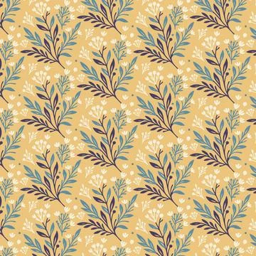 Repeat pattern floral digital print design for seamless wallpaper textiles Stock Illustration