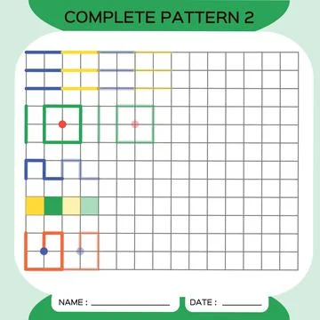 Repeat Pattern, Pazzle. Copy Picture. Special for preschool kids. Printable Kids Stock Illustration