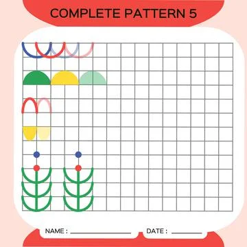 Repeat Pattern, Pazzle. Copy Picture. Special for preschool kids. Printable Kids Stock Illustration