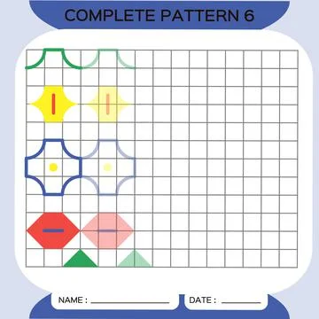 Repeat Pattern, Pazzle. Copy Picture. Special for preschool kids. Printable Kids Stock Illustration