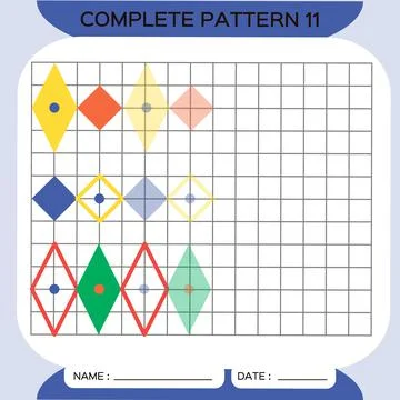 Repeat Pattern, Pazzle. Copy Picture. Special for preschool kids. Printable Kids 스톡 일러스트
