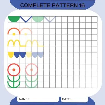 Repeat Pattern, Pazzle. Copy Picture. Special for preschool kids. Printable Kids 스톡 일러스트