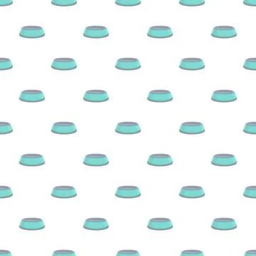 Repeat pattern of pet bowls for animal feeding Stock Illustration