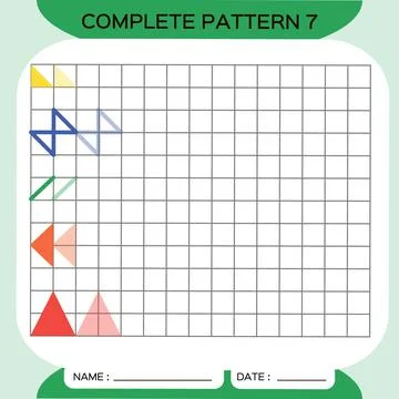 Repeat Pattern, Puzzle. Copy Picture. Special for preschool kids. Printable Kids Stock Illustration