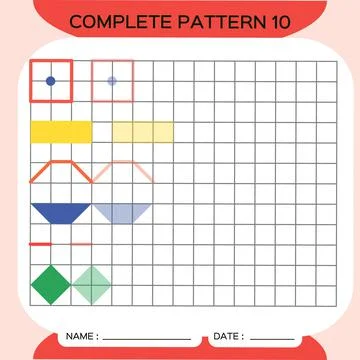 Repeat Pattern, Puzzle. Copy Picture. Special for preschool kids. Printable Kids Stock Illustration
