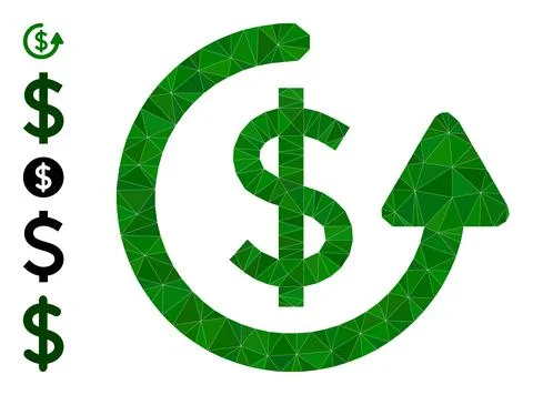 Repeat Payment Triangle Icon and Other Icons Illustrazione stock