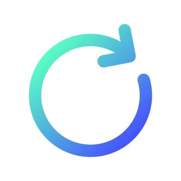 Repeat pixel perfect gradient linear ui icon Stock Illustration