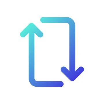 Repeat pixel perfect gradient linear ui icon 스톡 일러스트