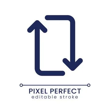 Repeat pixel perfect linear ui icon 스톡 일러스트
