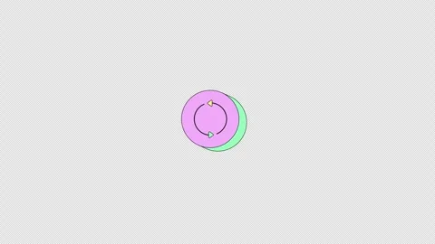 Repeat playback button neubrutalism UI element animation Stock Footage 336186797