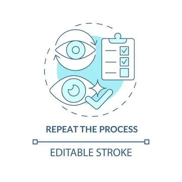 Repeat the process blue concept icon Stockillustratie