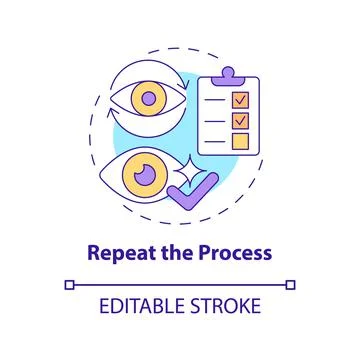 Repeat the process concept icon Stockillustratie