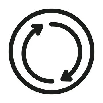 Repeat reload arrow icon mark in filled style Stock Illustration