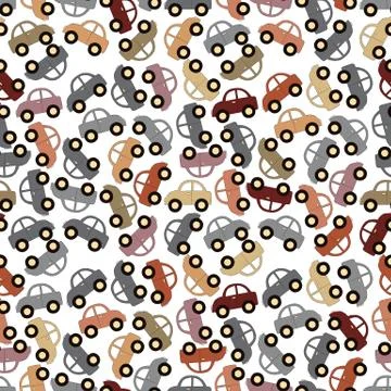 Repeat retro cartoon car. Stock Illustration