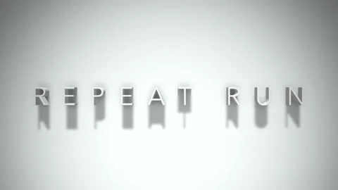 Repeat run 3D title animation with shadows on a white background Stock Footage 297386055