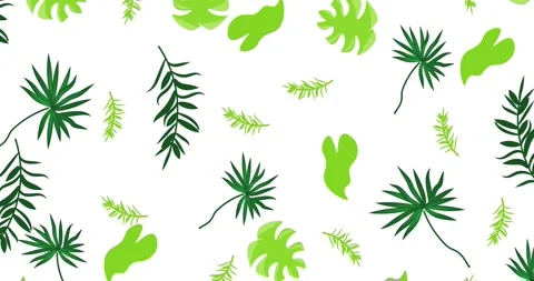 Repeat Seamelss loop tropical leaf animated background.seamless motion backgroun Stock Footage 252067748