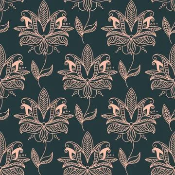 Repeat seamless floral background pattern イラスト素材