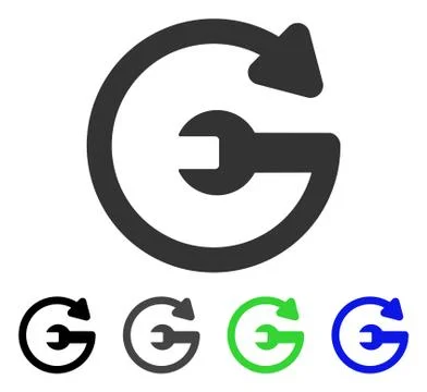 Repeat Service Flat Icon イラスト素材