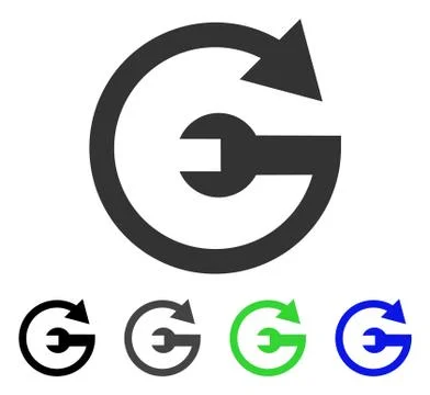 Repeat Service Flat Icon Stock Illustration