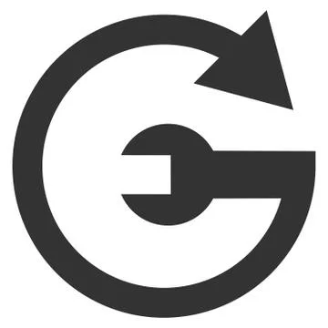 Repeat Service Flat Vector Icon Stock Illustration