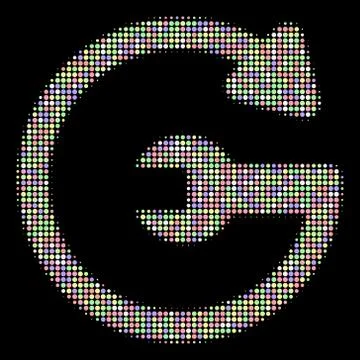 Repeat Service Halftone Composition of Circles イラスト素材