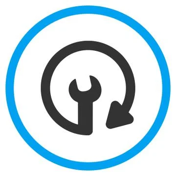 Repeat Service Rounded Icon Illustrazione stock