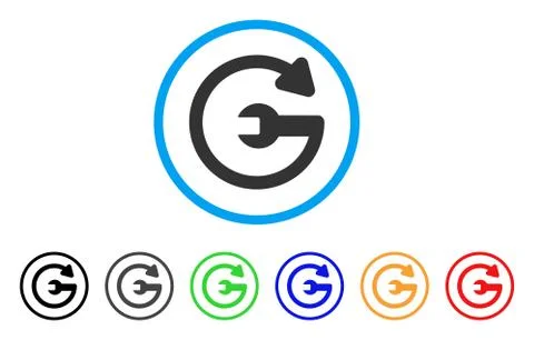 Repeat Service Rounded Icon 스톡 일러스트