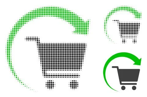 Repeat Shopping Order Halftone Dotted Icon イラスト素材