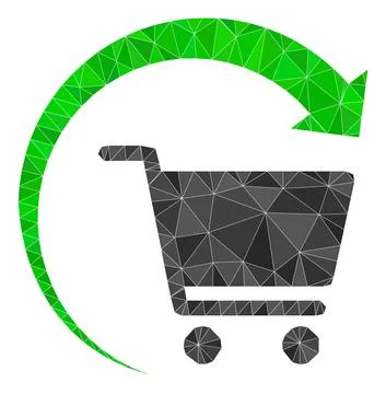 Repeat Shopping Order Lowpoly Mocaic Icon Illustrazione stock
