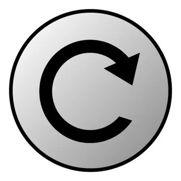 Repeat sign button Stock Illustration