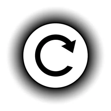 Repeat sign button. Stock Illustration