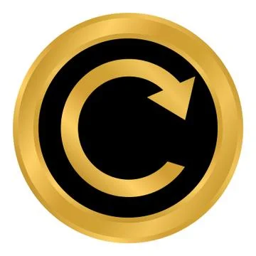 Repeat sign button. Stock Illustration