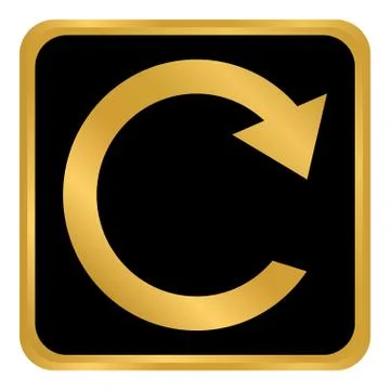 Repeat sign button. Stock Illustration