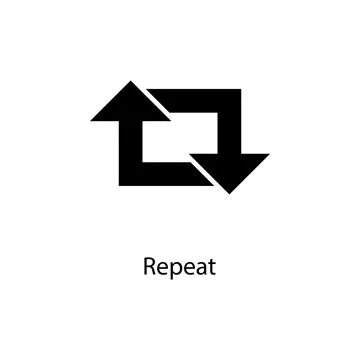 Repeat sign icon. Element of minimalistic icon for mobile concept and web apps 스톡 일러스트
