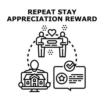 Repeat stay appreciation reward program illustration Illustration