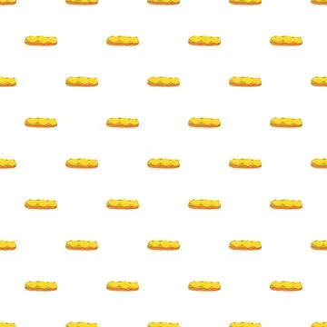 Repeat submarine sandwich cartoon pattern on white background Stock Illustration
