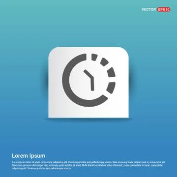 Repeat Time Icon - Blue Sticker button Illustrazione stock