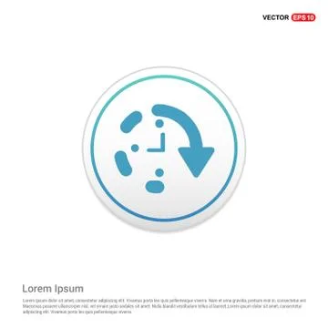 Repeat Time Icon - white circle button Stock Illustration