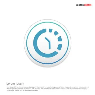 Repeat Time Icon - white circle button Illustrazione stock