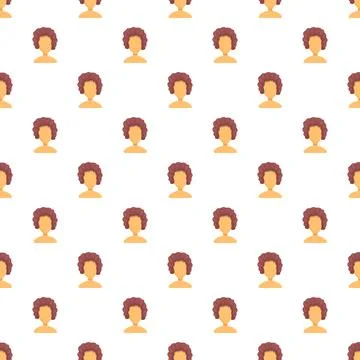 Repeat user avatar ginger curly hair pattern 스톡 일러스트
