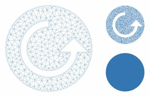 Repeat Vector Mesh Wire Frame Model and Triangle Mosaic Icon Stockillustratie