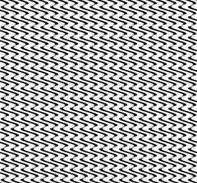 Repeatable abstract pattern with wavy, squiggle lines. Stock Illustration