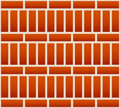 Repeatable brick wall background / pattern with alternating layout Illustrazione stock