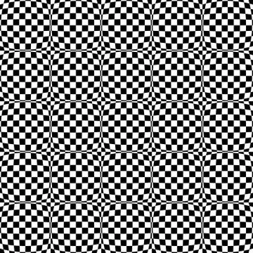 Repeatable checkered abstract pattern / background / texture with distortion. Stock Illustration